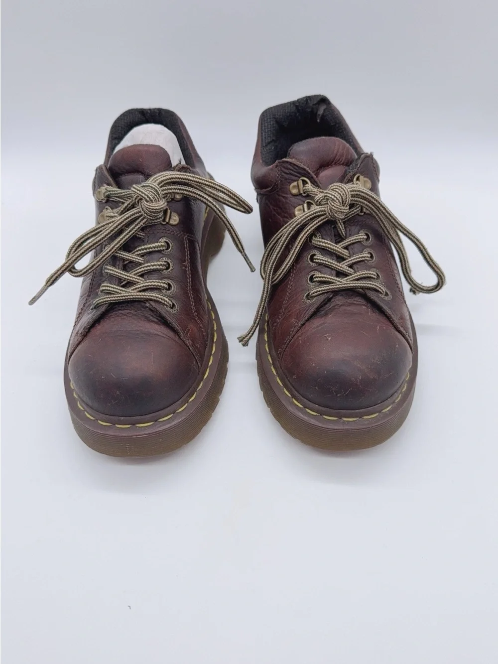 Dr. Martens Brown Leather Lace-Up Oxfords